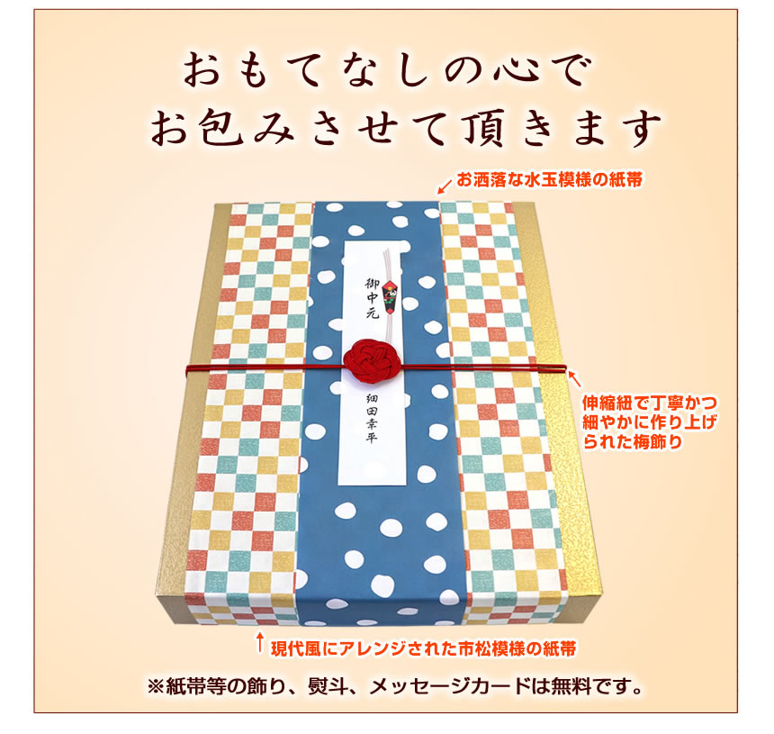 おもてなしの心で梱包