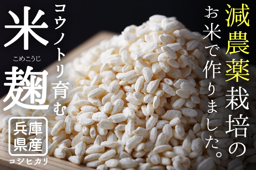 米麹にも秘密あり！甘酒にもっとも適した米こうじを選び抜きました。