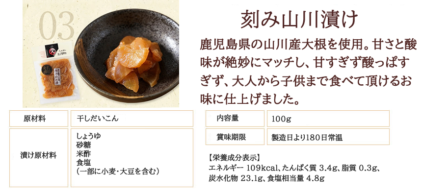 刻み山川漬け