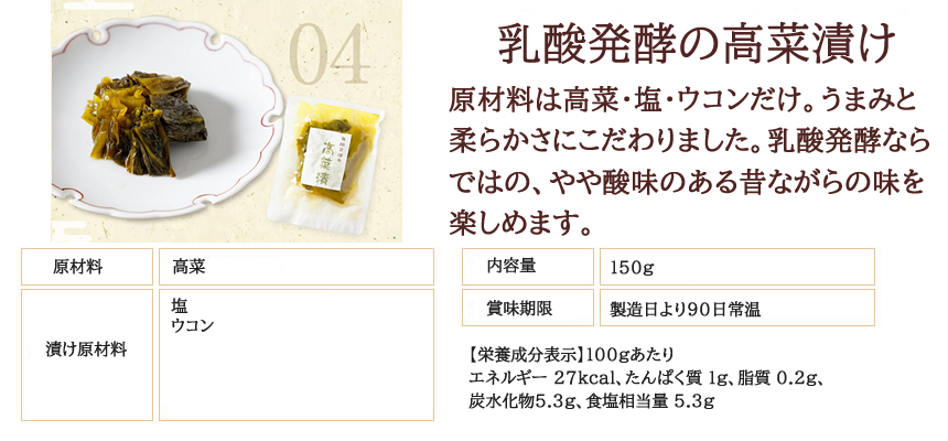 乳酸発酵の高菜漬け