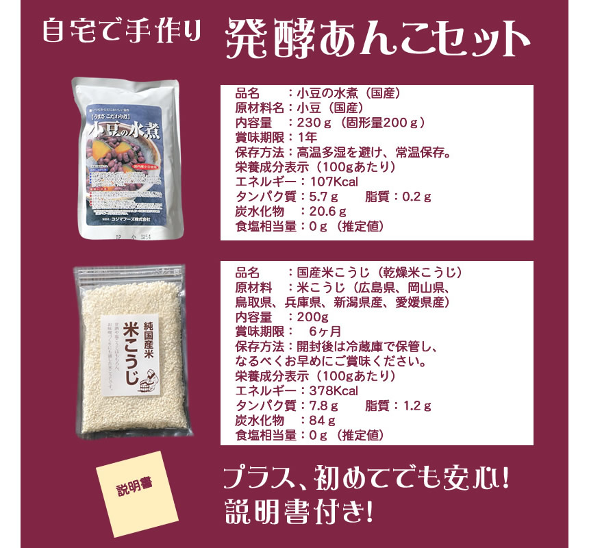 原材料の説明と声明書の案内