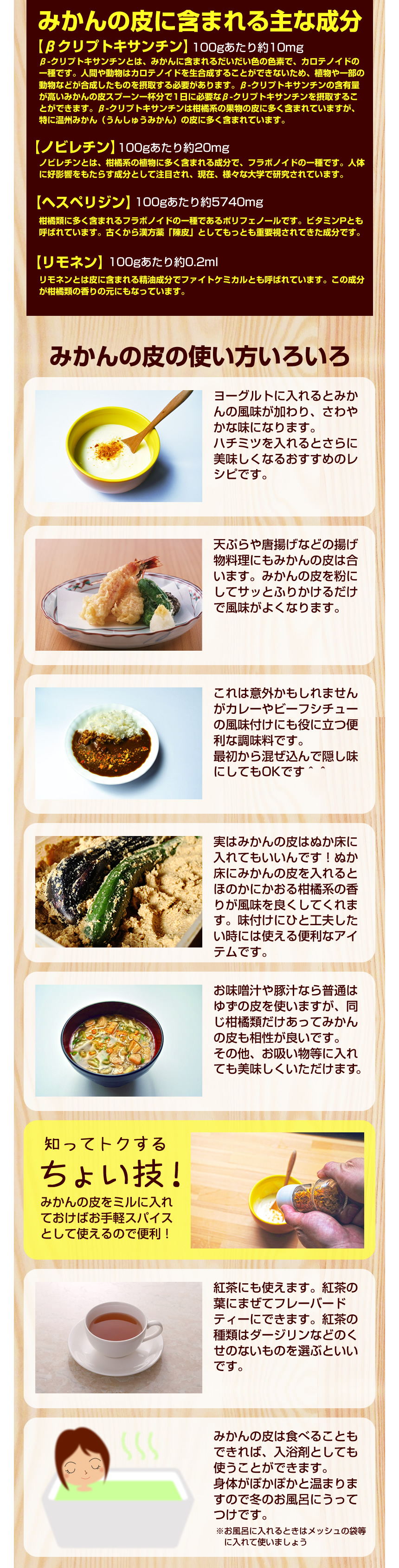 みかんの皮詳細情報