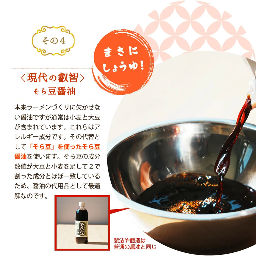 商品特徴その4・現代の叡智「そら豆醤油」