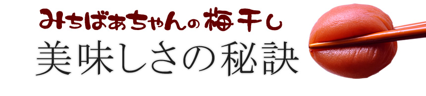 みちばあちゃんの梅干し「おいしさの秘訣」
